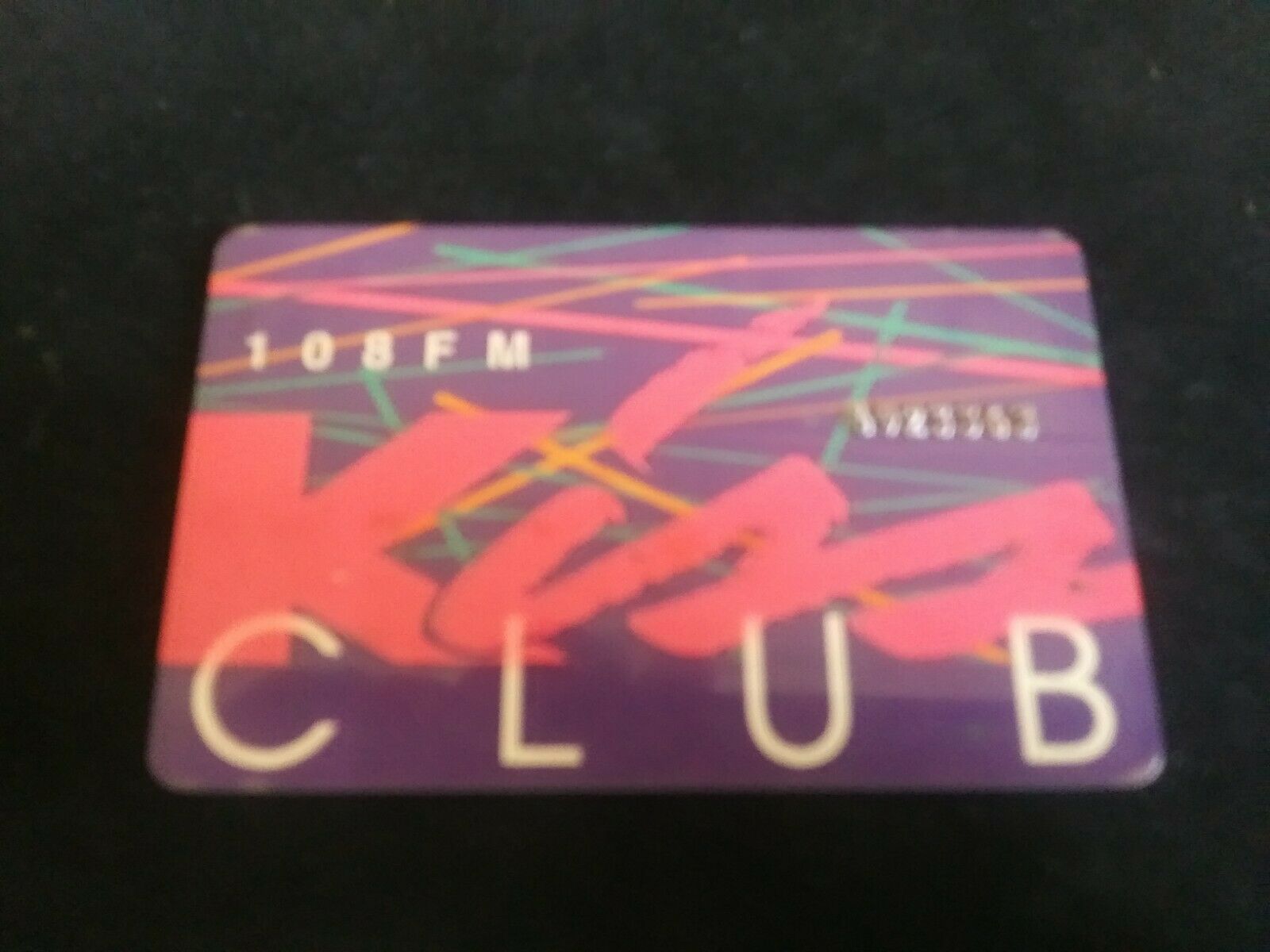 Vintage Rare HTF Boston Radio Kiss 108 Club Card 1980s