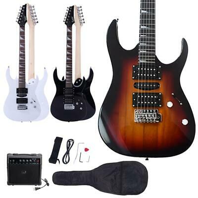 Glarry 3 Colors Right Handed Basswood Electric Guitar W/ Bag Amp & Accessories