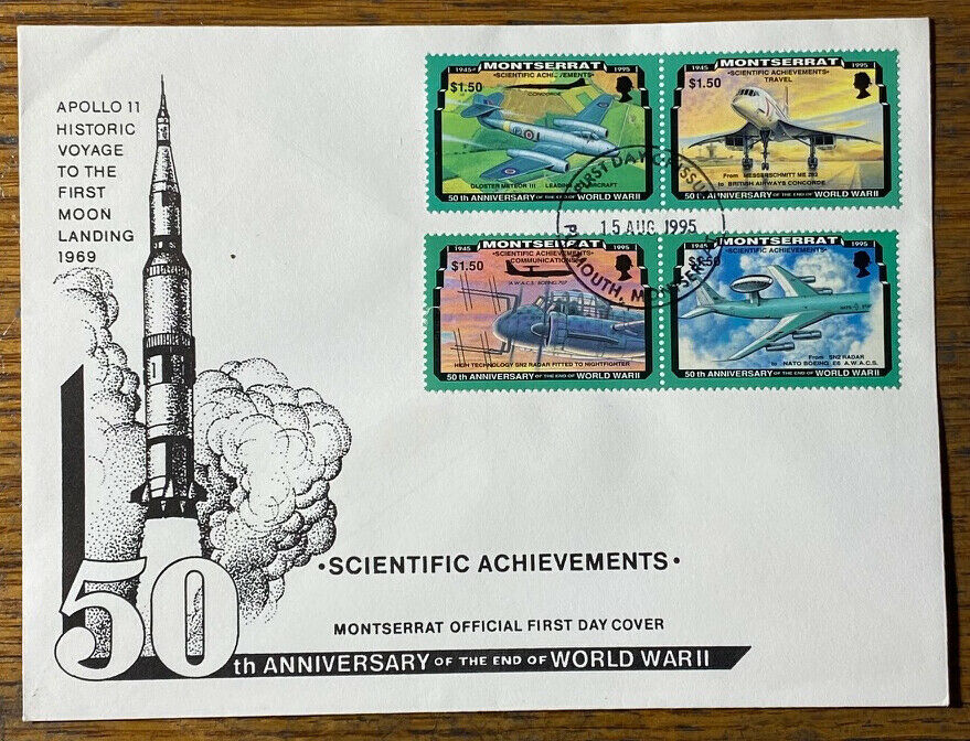 MONTSERRAT  Beautiful FIRST Day Cover SPACE Science UPTOWN