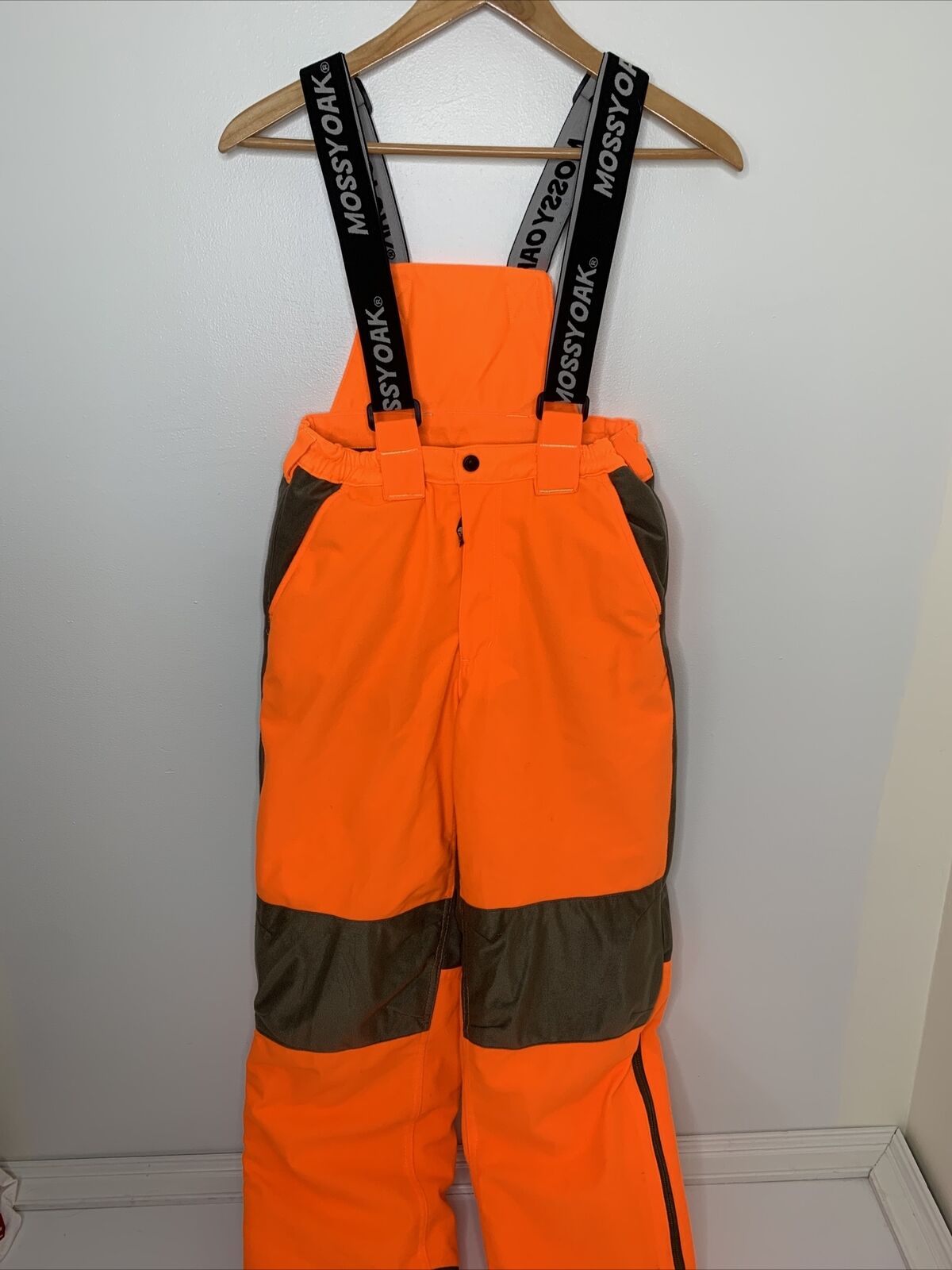 Mossy Oak Orange Youth XL  Suspender OversAlls  Unisex Fleece
