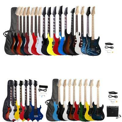 Black White Full Size Electric Guitar Bag And Accessories Pack Beginner Colorful