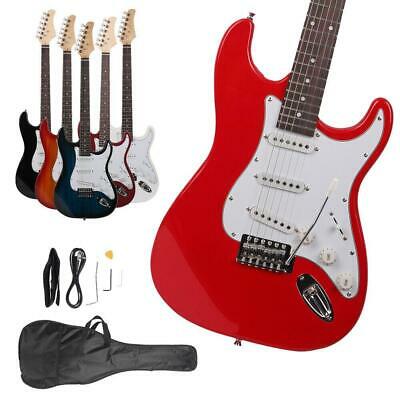 New Colorful Electric Guitar+Strap+Cord+Gigbag Beginner Pack Accessories