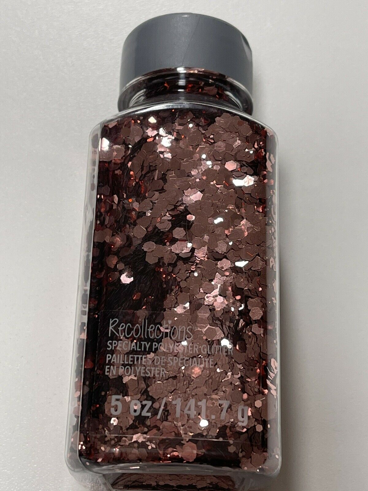 Recollections Specialty Polyester Glitter In Shaker 5 Oz Pink “rose Gold” New