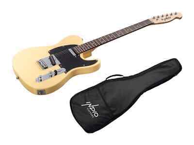 Monoprice Indio Retro Classic Electric Guitar - Blonde, With Gig Bag