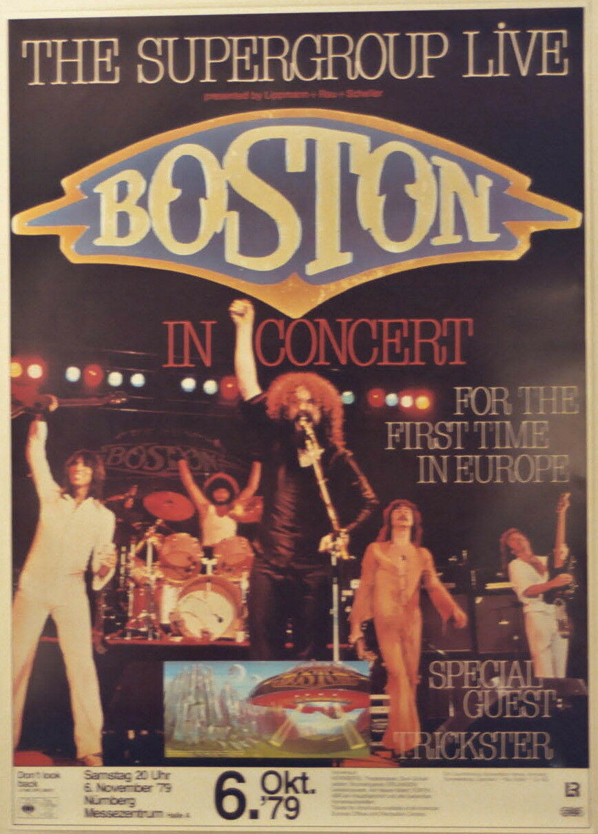 BOSTON CONCERT TOUR POSTER 1979 DON'T LOOK BACK