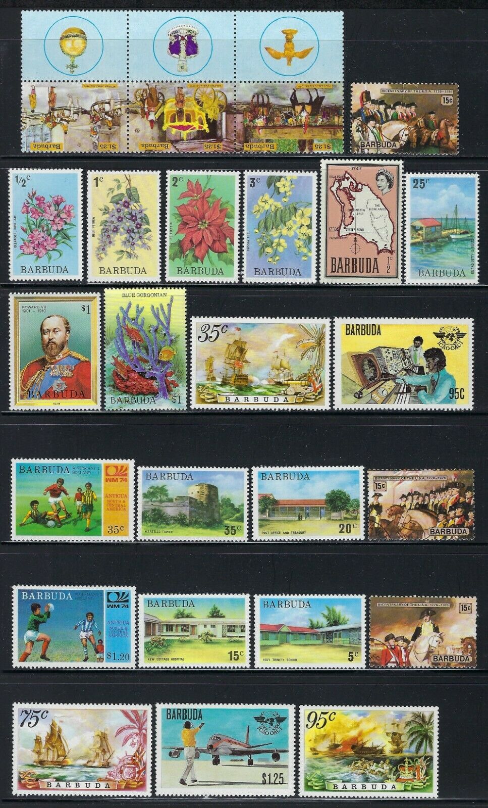 25 Different Barbuda Stamps Used