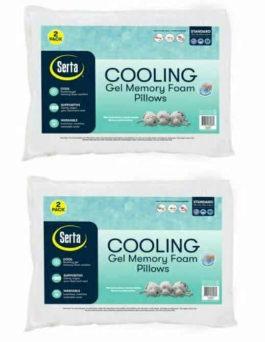 Serta Cooling Gel Memory Foam Cluster Pillows 2-pack Free Shipping