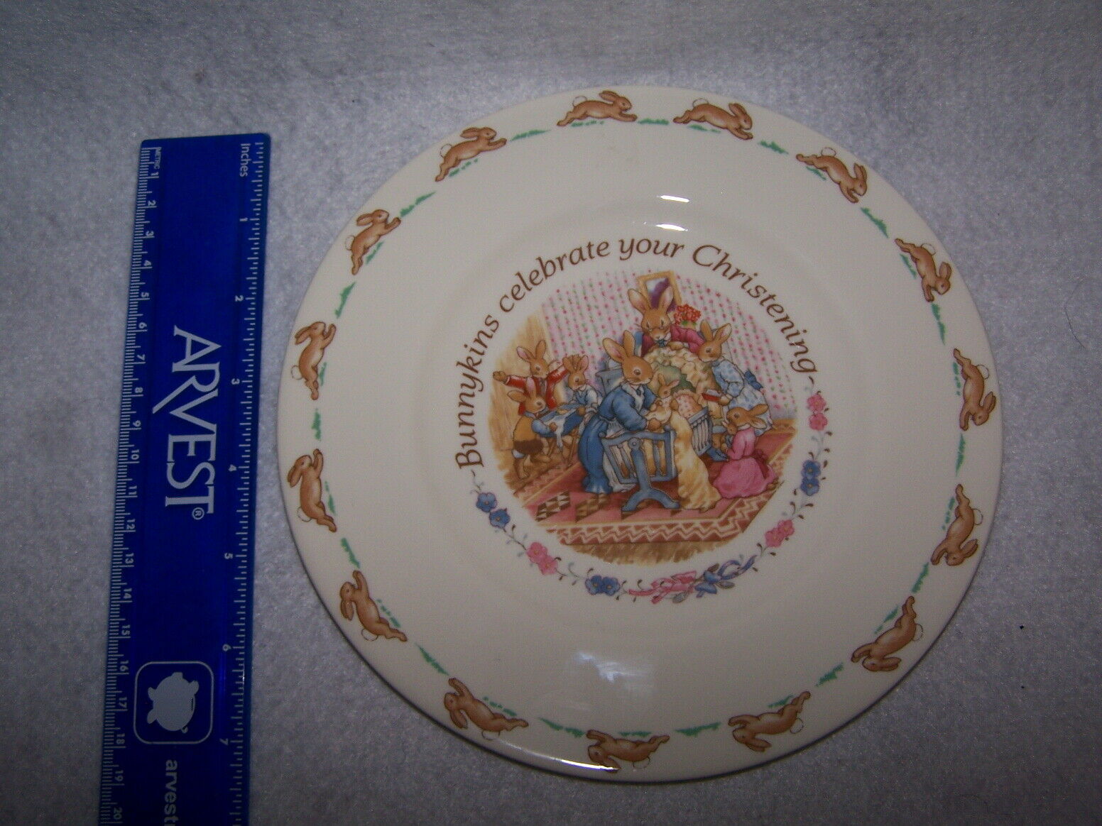 Royal Doulton Bunnykins Ceramic Child's Dinner Plate 8" X 1/2"  C. 1993  #1118