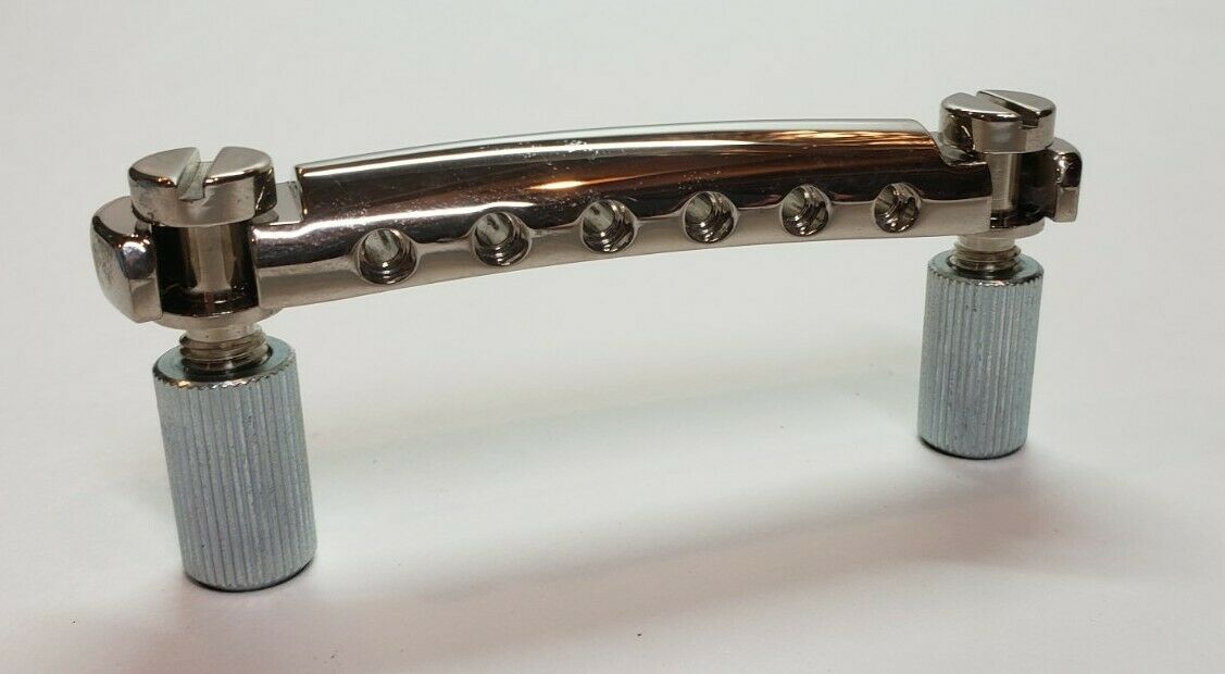 Lightweight Aluminum Stop Tailpiece With Mounting Studs & Anchors Nickel - Used