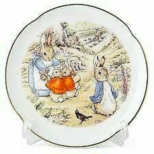 Peter Rabbit & Family-porcelain Decorative Wall Plate & Stand-reutter Porzellan