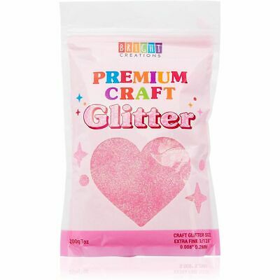 Pink Fine Holographic Glitter for Crafts, Slime, and Resin (7 oz)