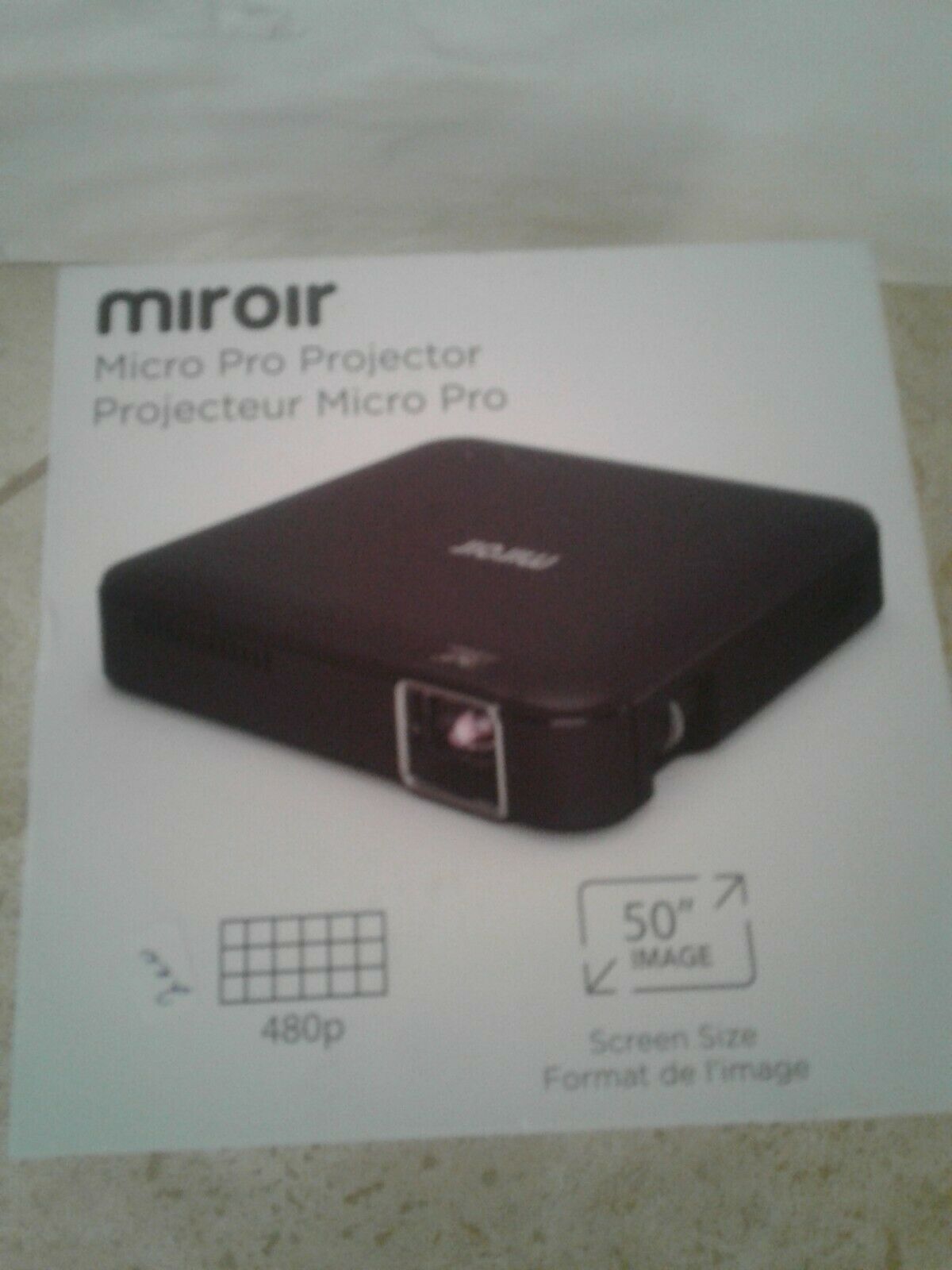Miroir Micro Pro Projector 480p Dlp Led Portable Projector | M125 | New In Box