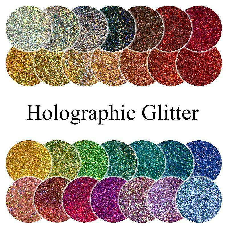 Holographic Glitter 7x10g Ultra Fine/extra Fine 1/128" .008" 0.2mm Variety Pack