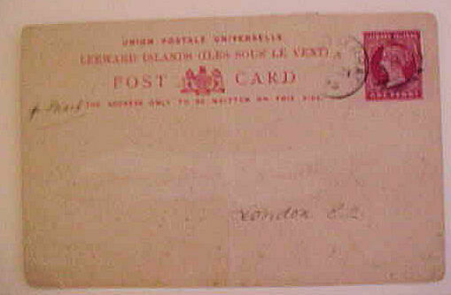 Montserrat 1895 To London Postal Card