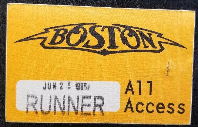 Boston - Original 1995 Tour Concert Tour Cloth Backstage Pass ***last One***
