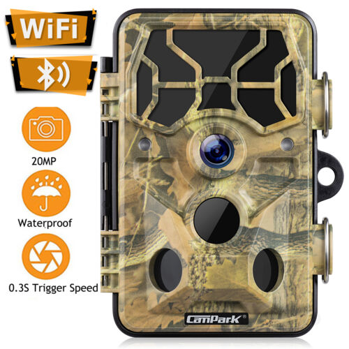 Campark Wifi Bluetooth Trail Camera 20mp Hunting Game Cam Night Vision Wild Cam