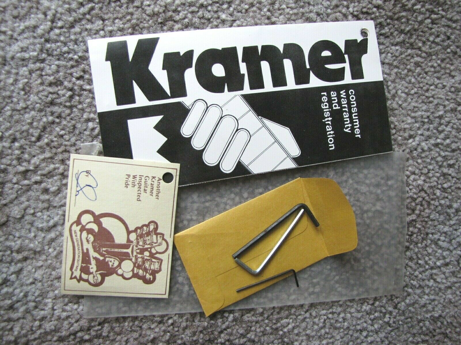 Vintage Kramer 5500b Guitar Warranty Registration Tools Hang Tag   Mij