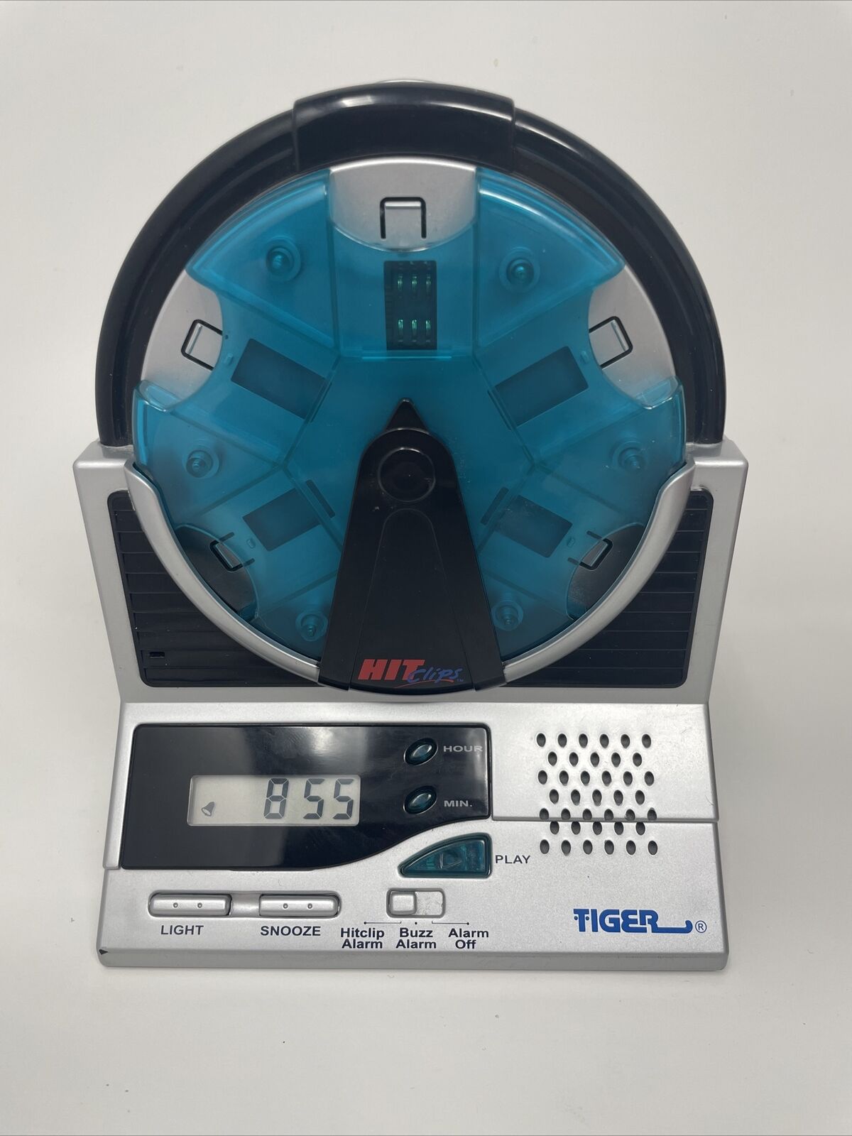 Rare Hit Clips Alarm Clock Music Cartridge Player Collectible Tiger Retro 2000