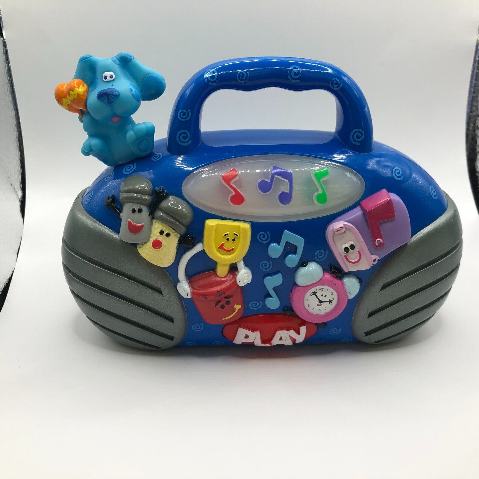 Blues Clues Light-up Musical Mini Boom Box Radio Mattel 2000 Toy Works