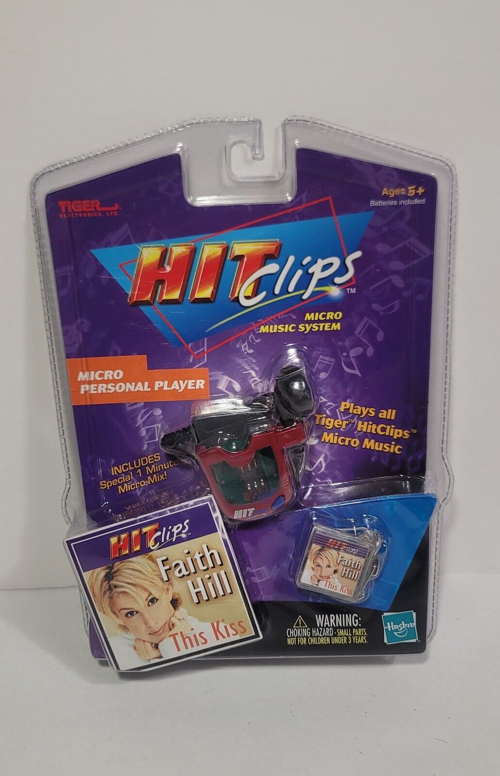 New vintage tiger Hit Clips Micro System Music Player Faith Hill This Kiss
