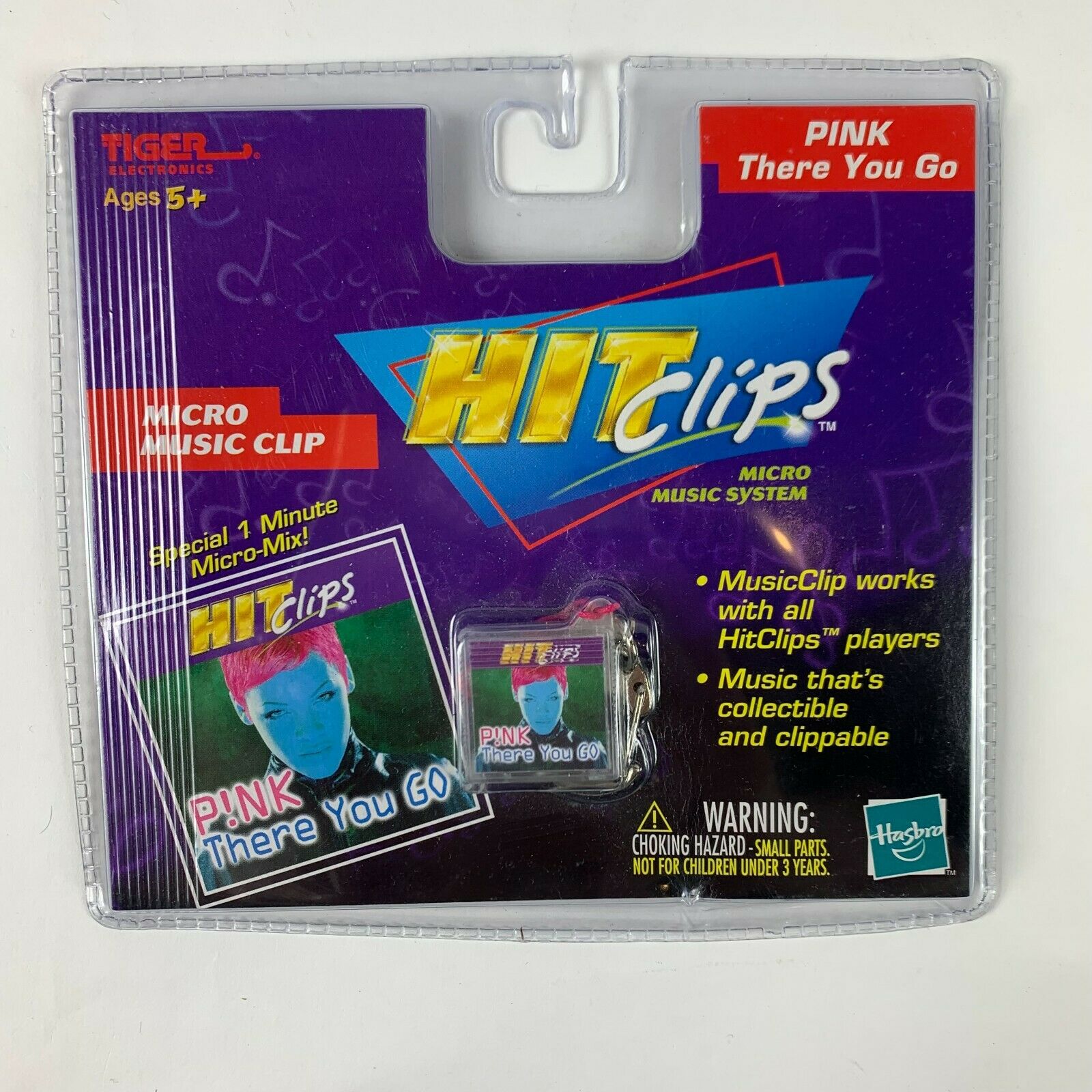 Tiger Electronics Hit Clips Pink There You Go Micro Music Clip New Sealed Rare