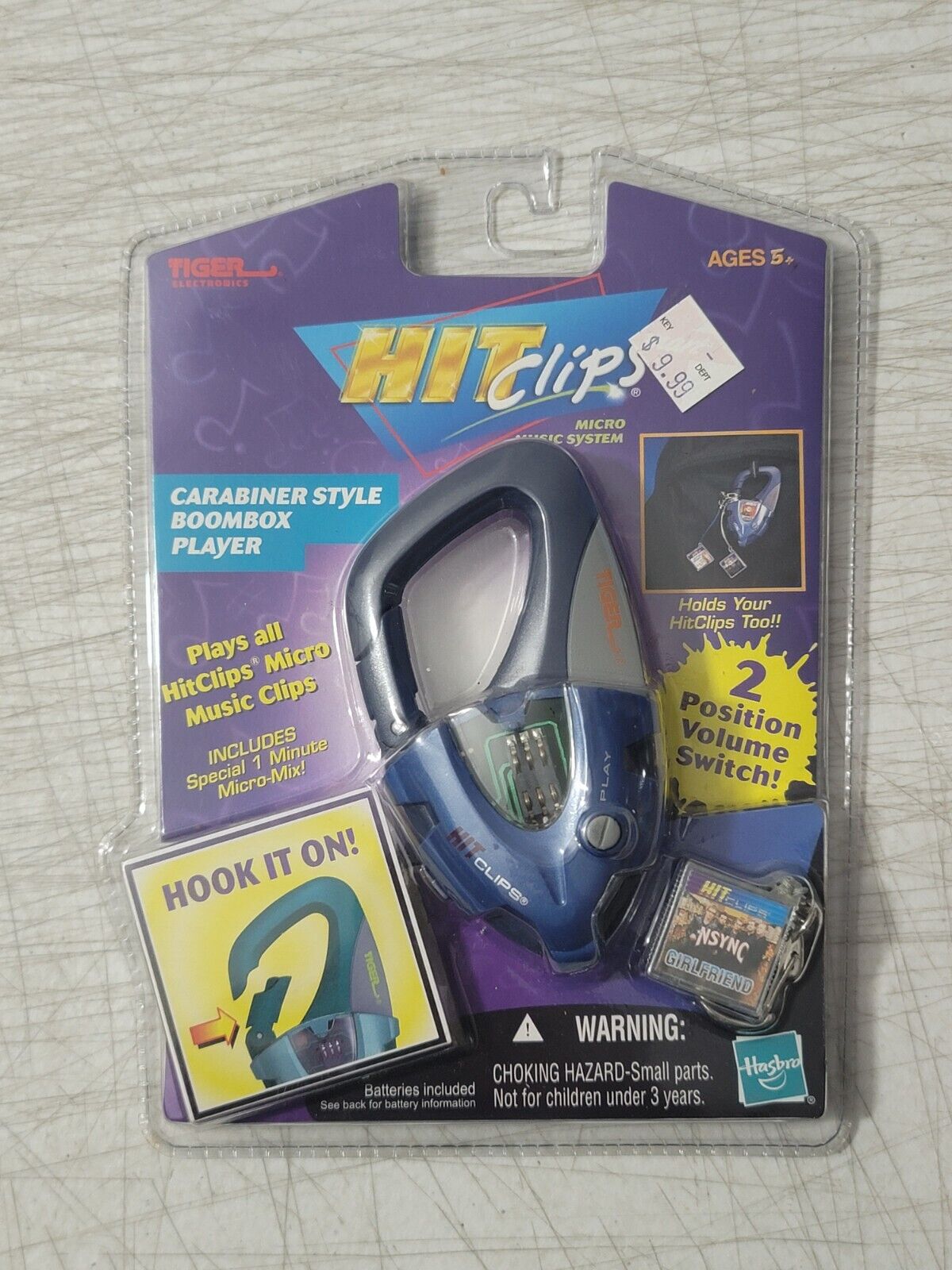 Tiger Electronics Hit Clips Nsync "girlfriend" Carabiner Style Boombox Player
