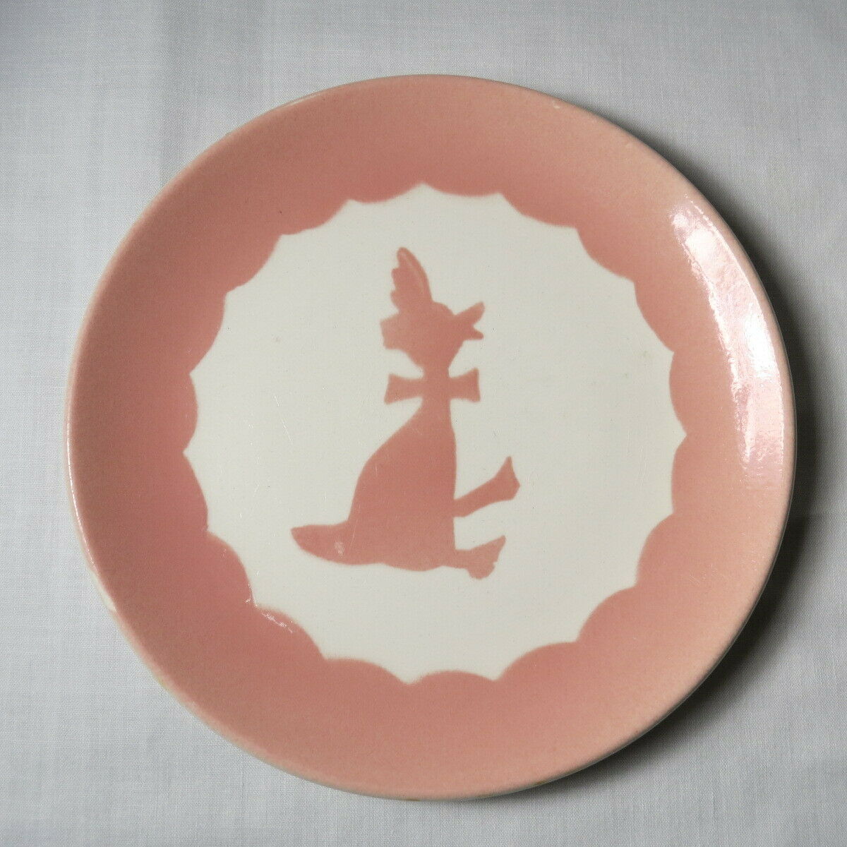 Vintage Continental Kilns Mother Goose Or Duck Childs Plate 7 1/4"
