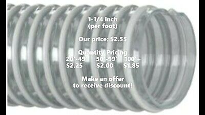 Kanaflex 100 Cl 1-1/4" - Corrugated Clear Pvc Water Suction Hose (per Foot)