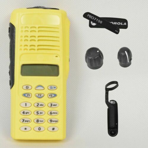 Yellow housing case for Motorola PRO7150 ( LCD+Ribbon Cable+Speaker+mic)