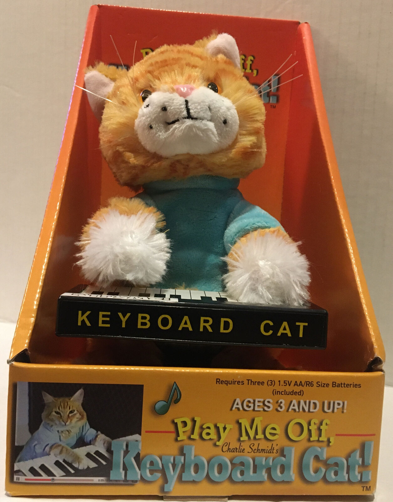 Thinkgeek Play Me Off Original Keyboard Cat Animatronic Plush Works Rare