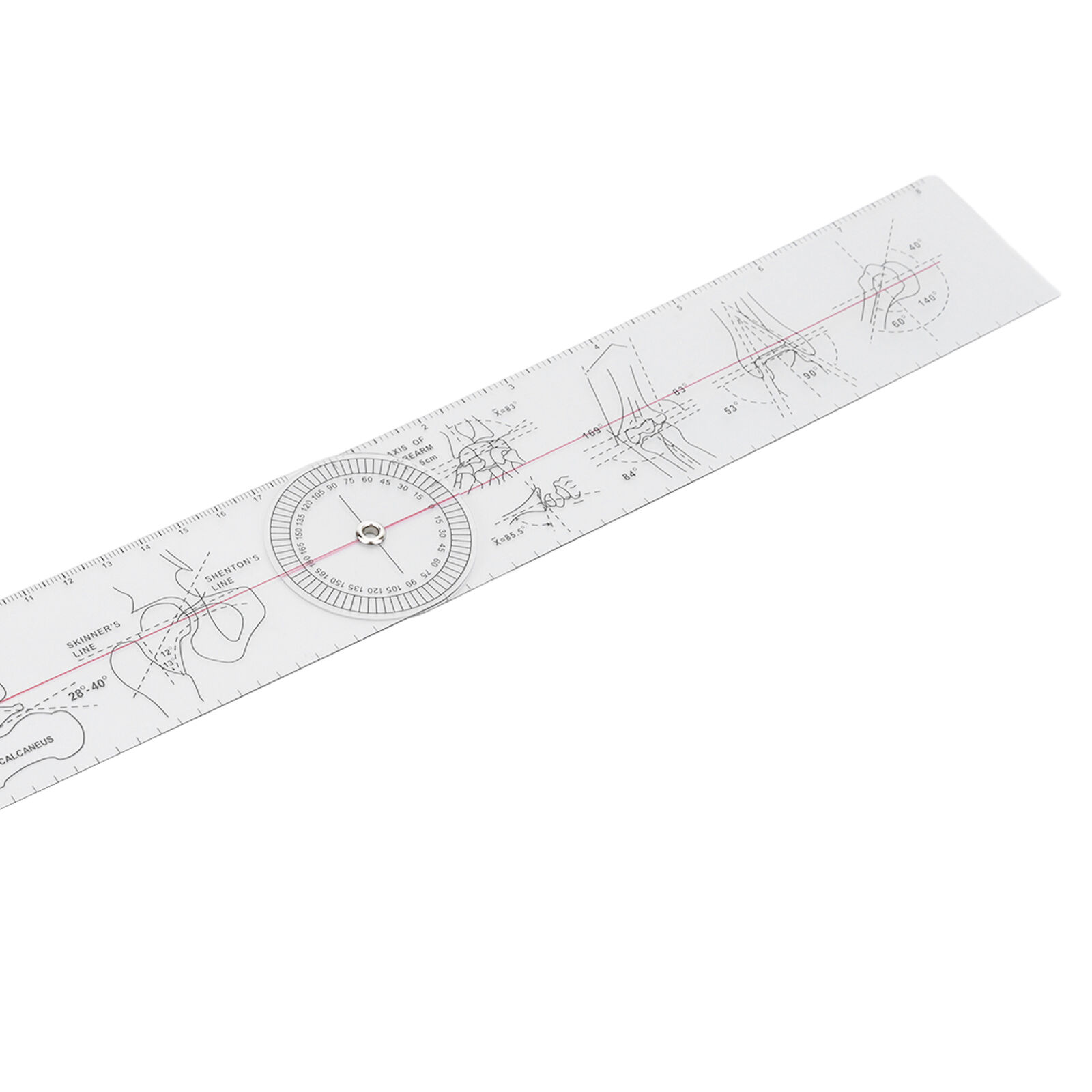 Goniometer Light Transparent Pvc Orthopedic Angle Ruler Measure Joint Movement