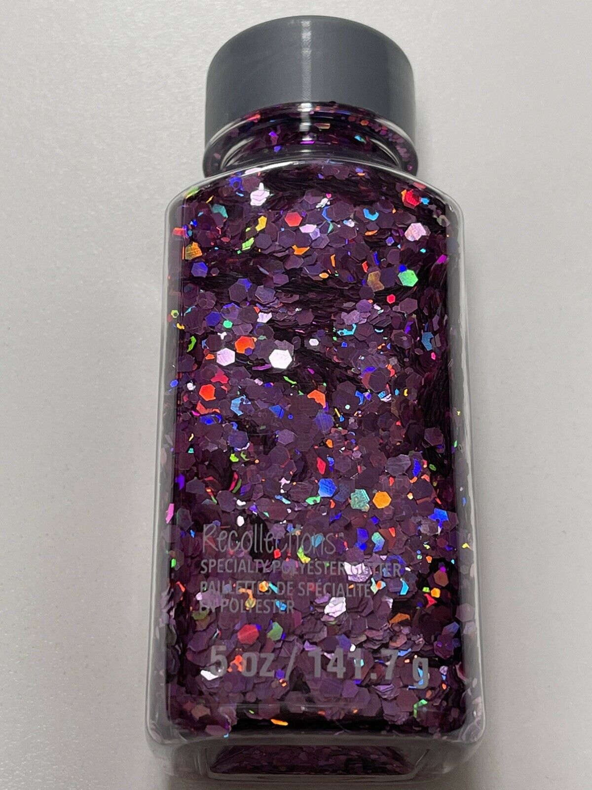 Recollections Specialty Polyester Glitter In Shaker 5 Oz Holographic “prism” New