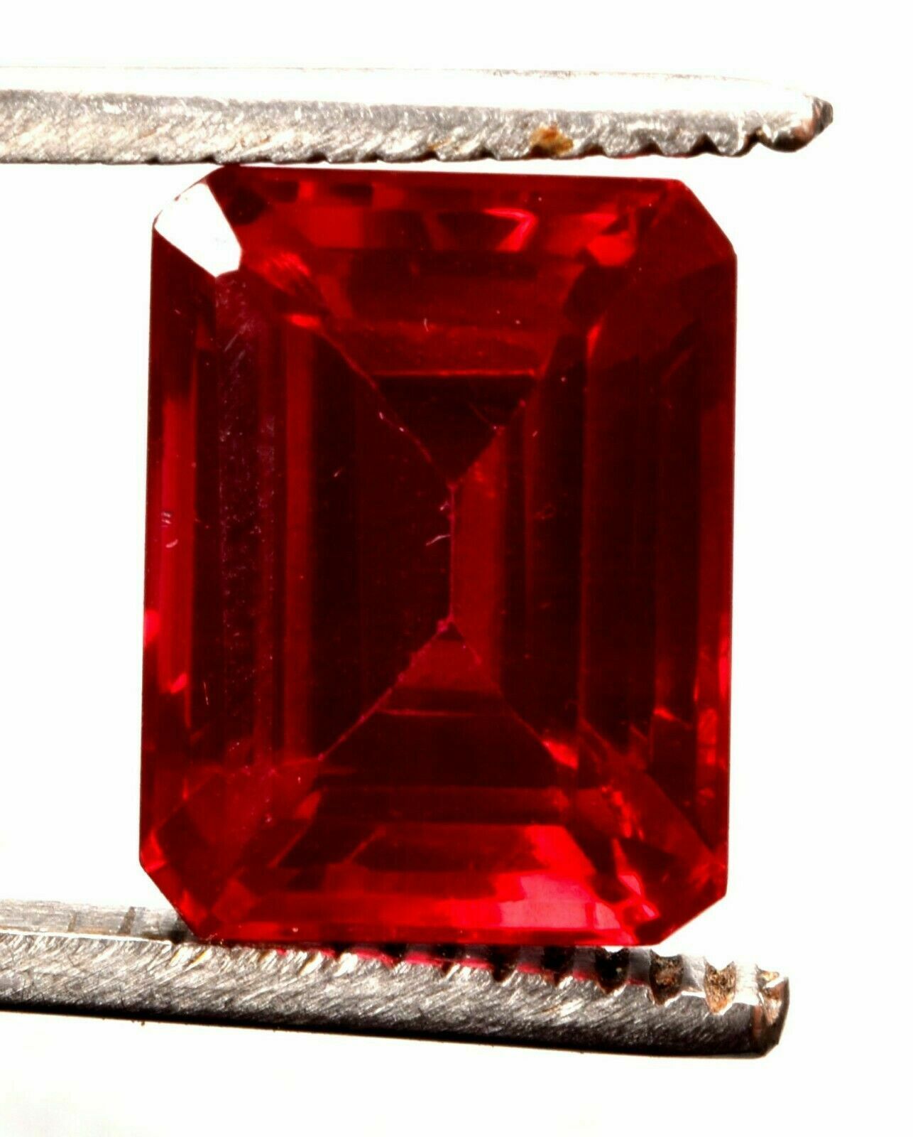 11.95 Cts. Fancy Natural Mozambique Red Ruby Emerald Shape Certified Gemstone