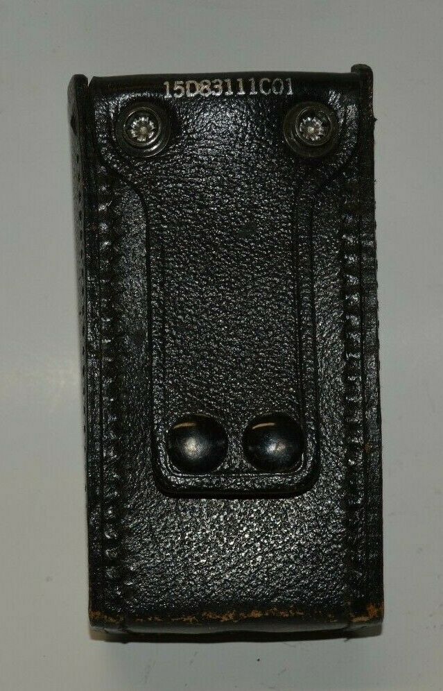 Nice Vintage Police Black Walkie Talkie Case Holder Belt Loop Holster Rare