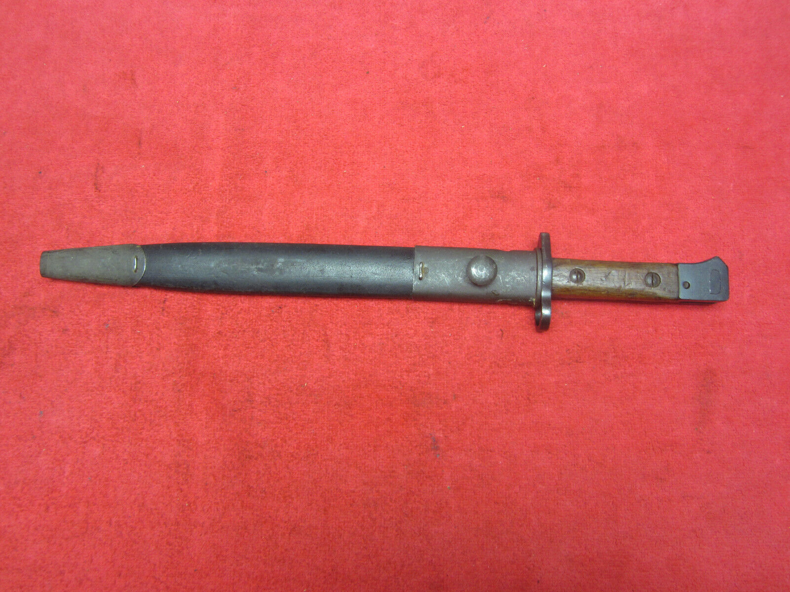 British/india Pattern Square Butt Mark Ii Bayonet W/scabbard