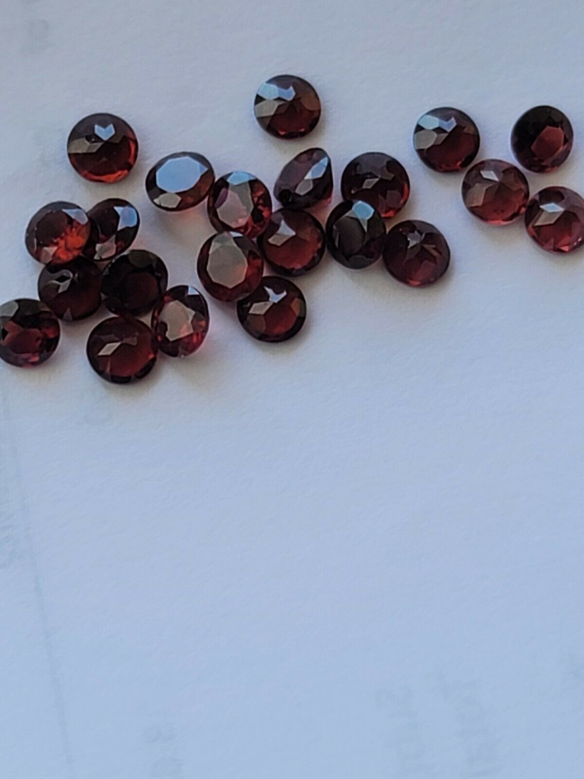 Faceted Orissa Garnet Round Shape  Pieces A Quality 72 Stones