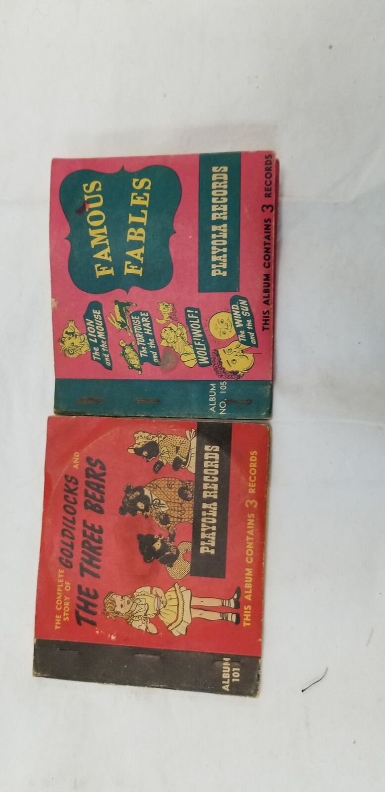 Rare 1948 Playola Childrens Records Goldilocks Nursery Rhymes, Fables