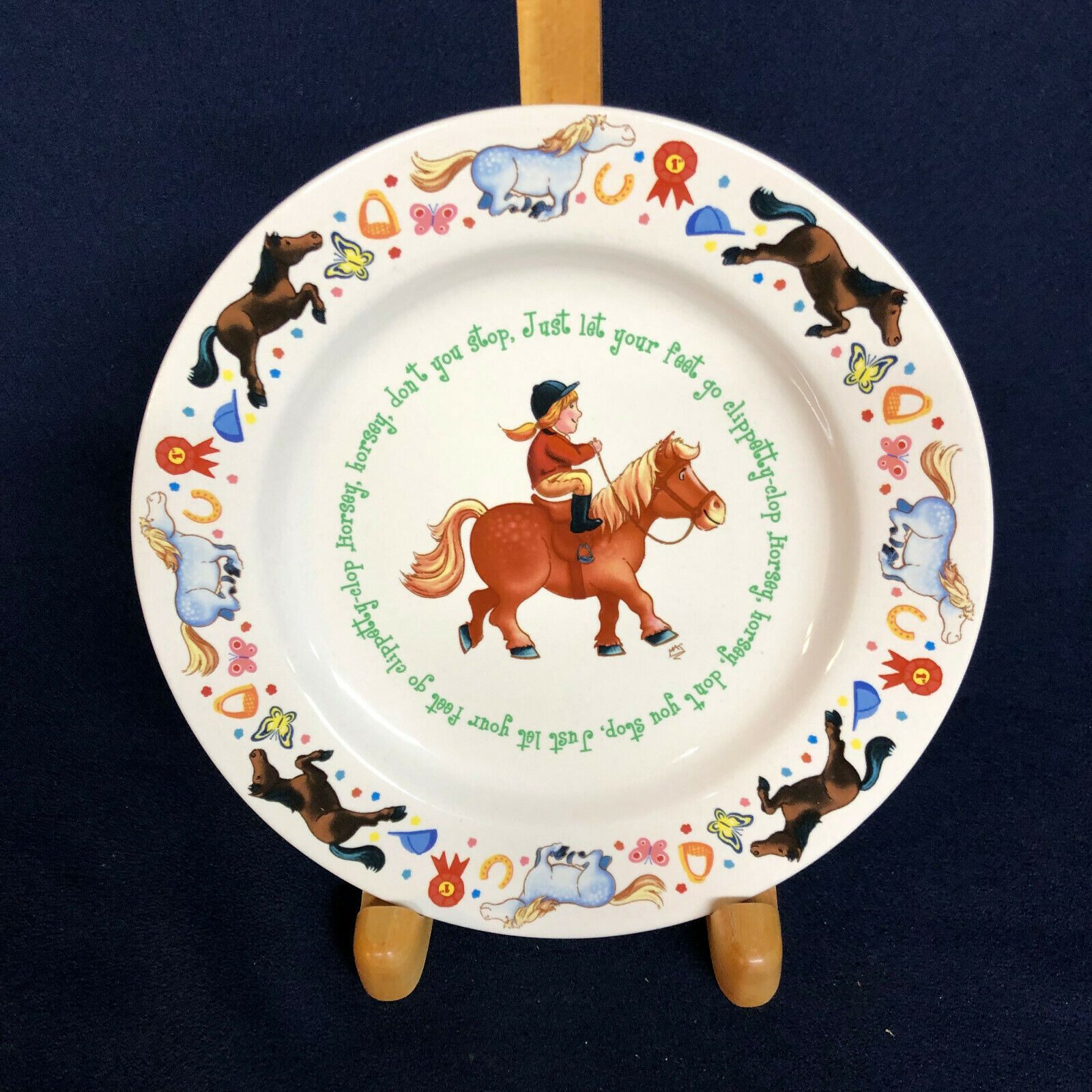 Anderton Pottery England "horsey Girl" Theme Child's 8" Plate