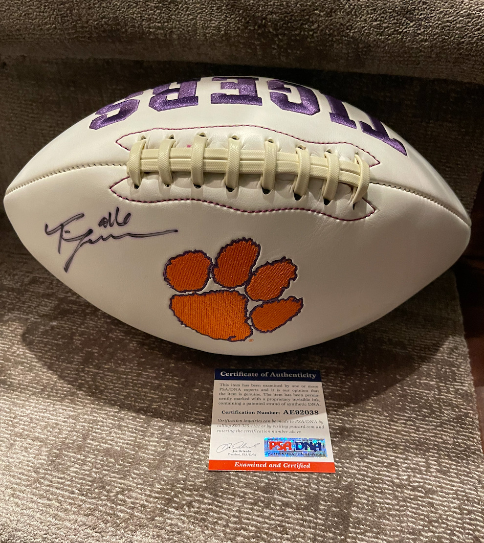 Trevor Lawrence Signed Football Clemson Autographed Ball Autograph PSA/DNA COA