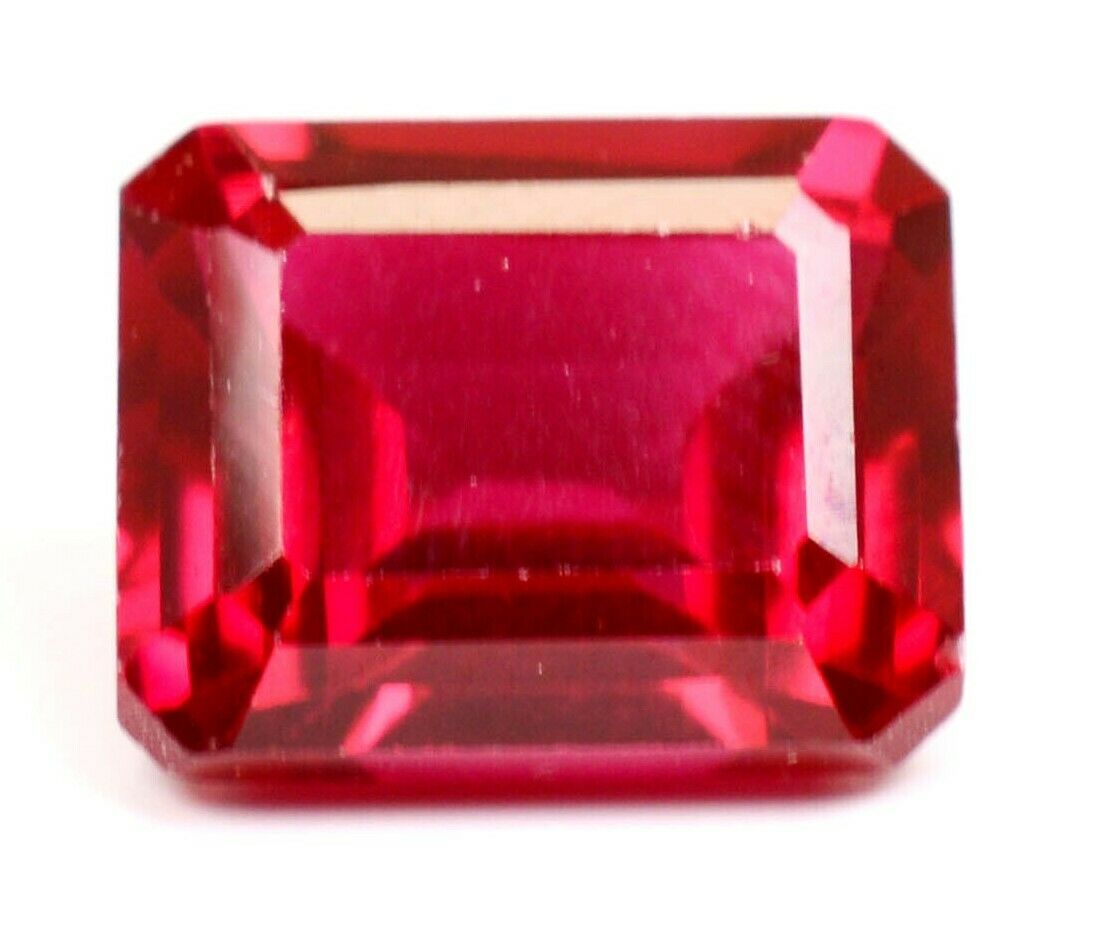 7.15 Ct Natural Mozambique Blood Re Ruby Emerald Cut Loose Gemstone Certified631