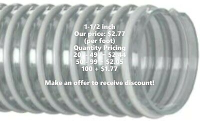 Kanaflex 100 Cl15 1-1/2" - Corrugated Clear Pvc Water Suction Hose (per Foot)