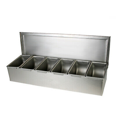 6 section stainless steel condiment compartment, comes in each