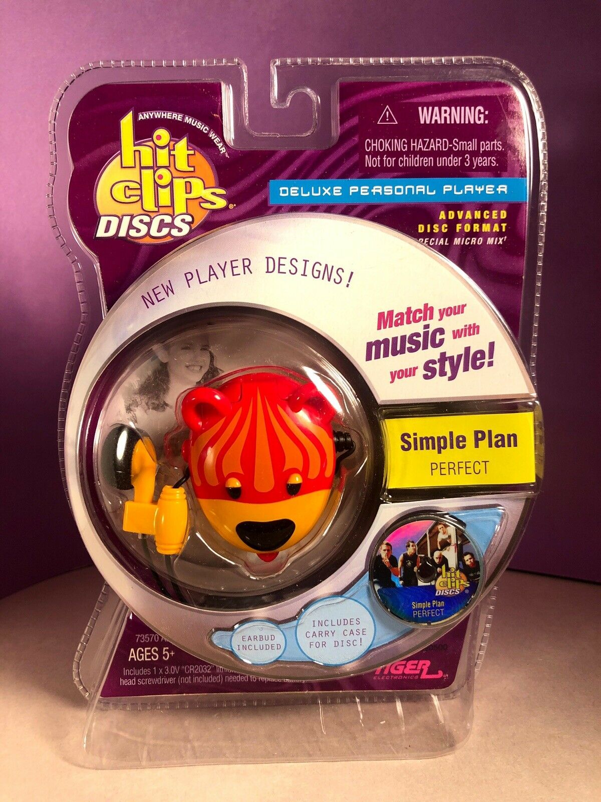 Hit Clips Discs Simple Plan Orange Bear Deluxe Personal Player