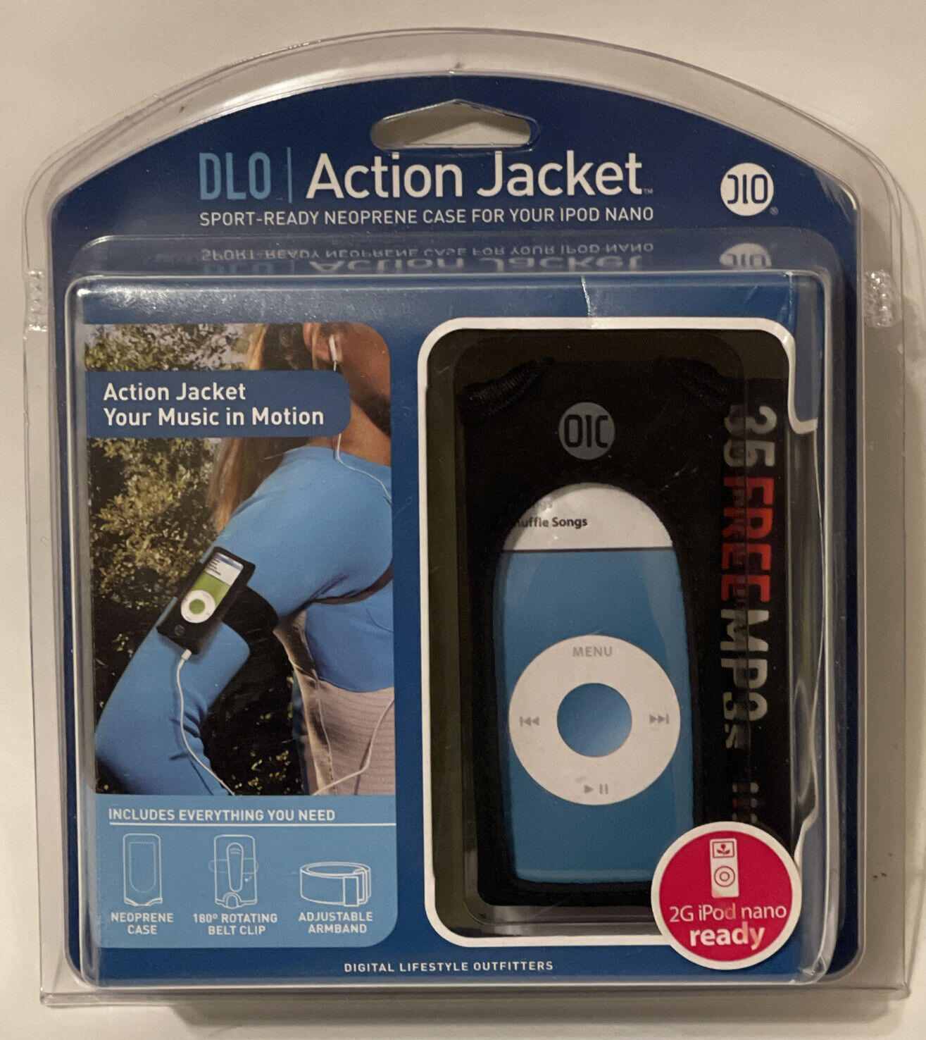 Dlo Action Jacket Sport-ready Neoprene Case For Ipod Nano 2006 New Digital Style