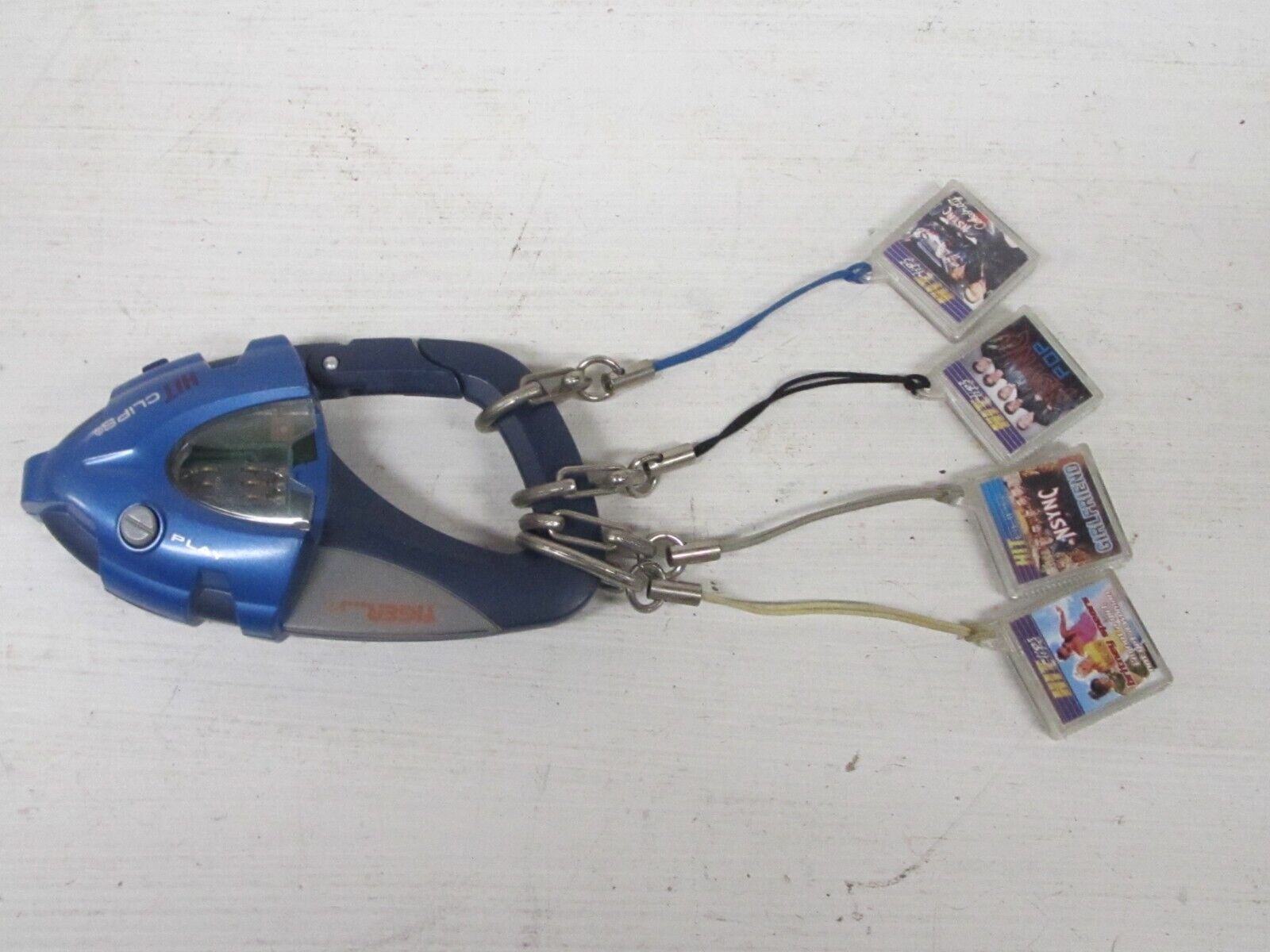 Tiger Hit Clips Carabiner Styler Player + 4 Music Cartriges