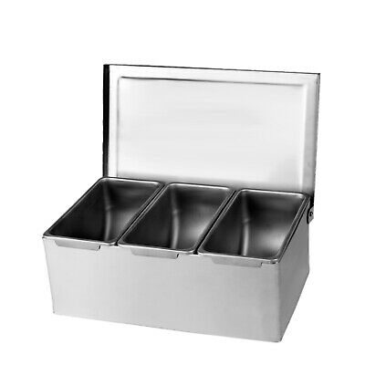 Thunder Group 3 section stainless steel condiment compartment, comes in each